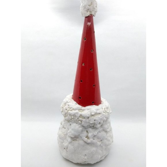 Santa Claus 12.75" Faux Candle Votive Holder? Decor Signed Bhadon - Picture 8 of 9